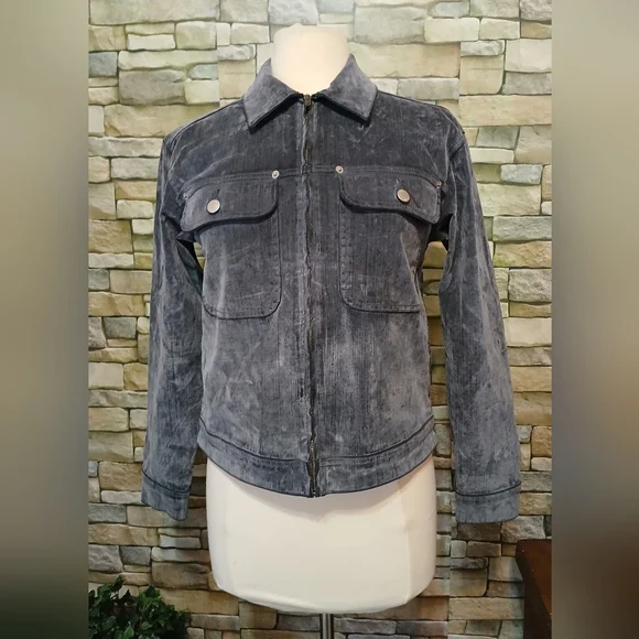 New XS Universal Thread Soft Chic Gray Jean Jacket - Picture 2 of 6